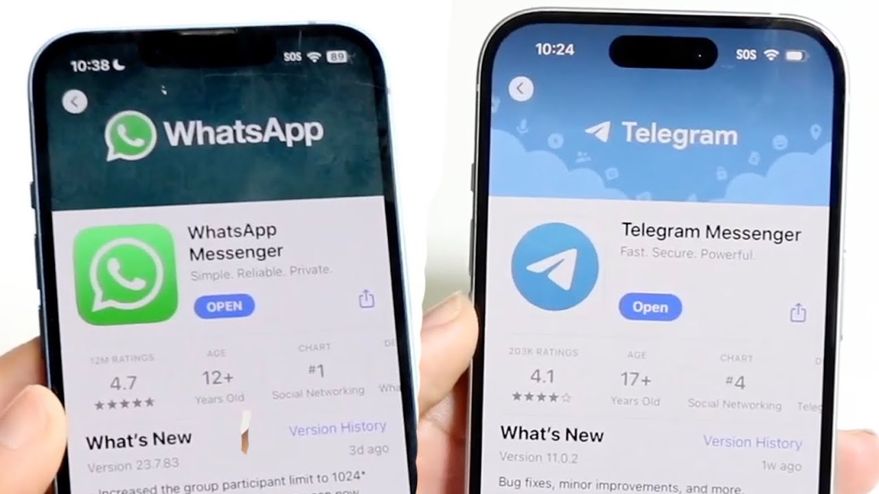 WhatsApp Vs Telegram! (Comparison) (Review)