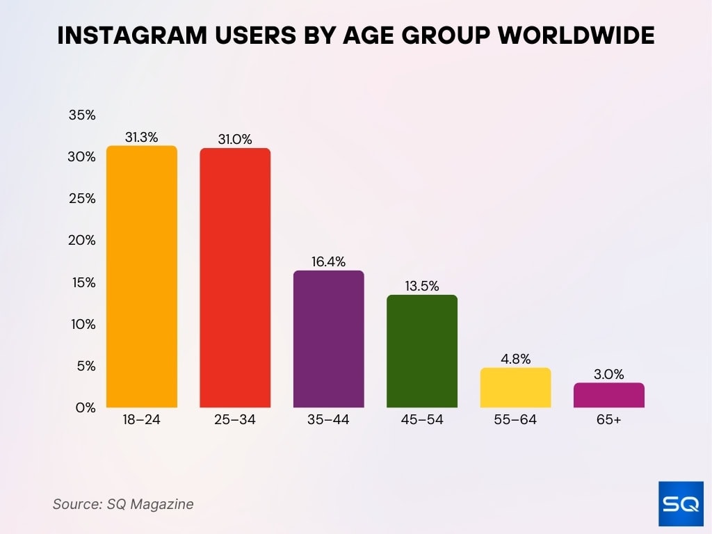 Instagram Users By Age Group Worldwide