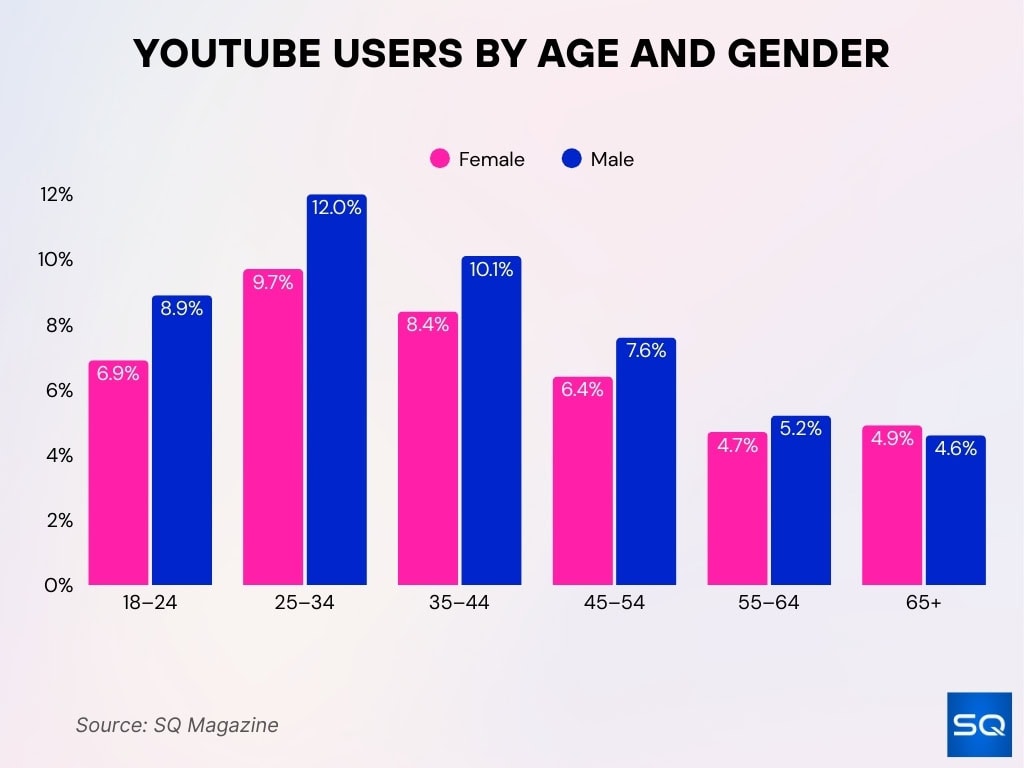 YouTube Users by Age and Gender