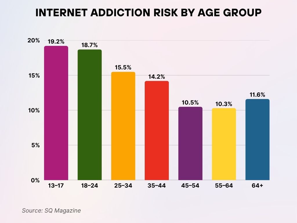 Internet Addiction Risk by Age Group Internet Addiction Risk by Age Group