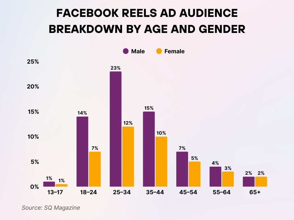 Facebook Reels Ad Audience Breakdown by Age and Gender Facebook Reels Ad Audience Breakdown by Age and Gender