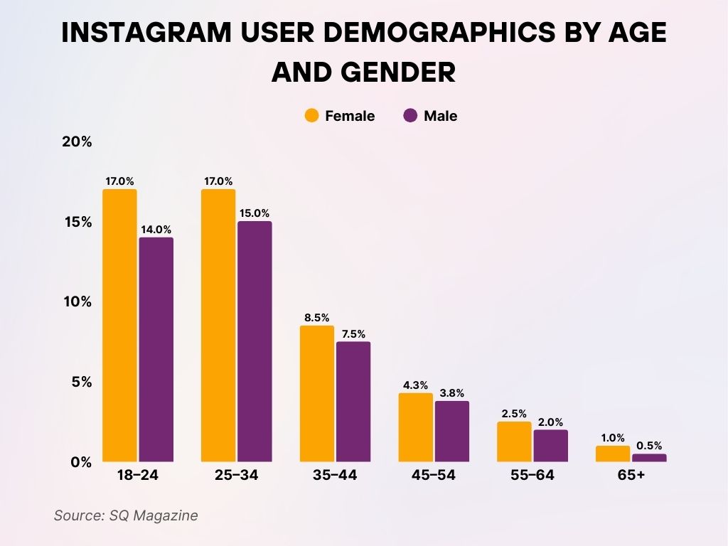 Instagram User Demographics by Age and Gender Instagram User Demographics by Age and Gender