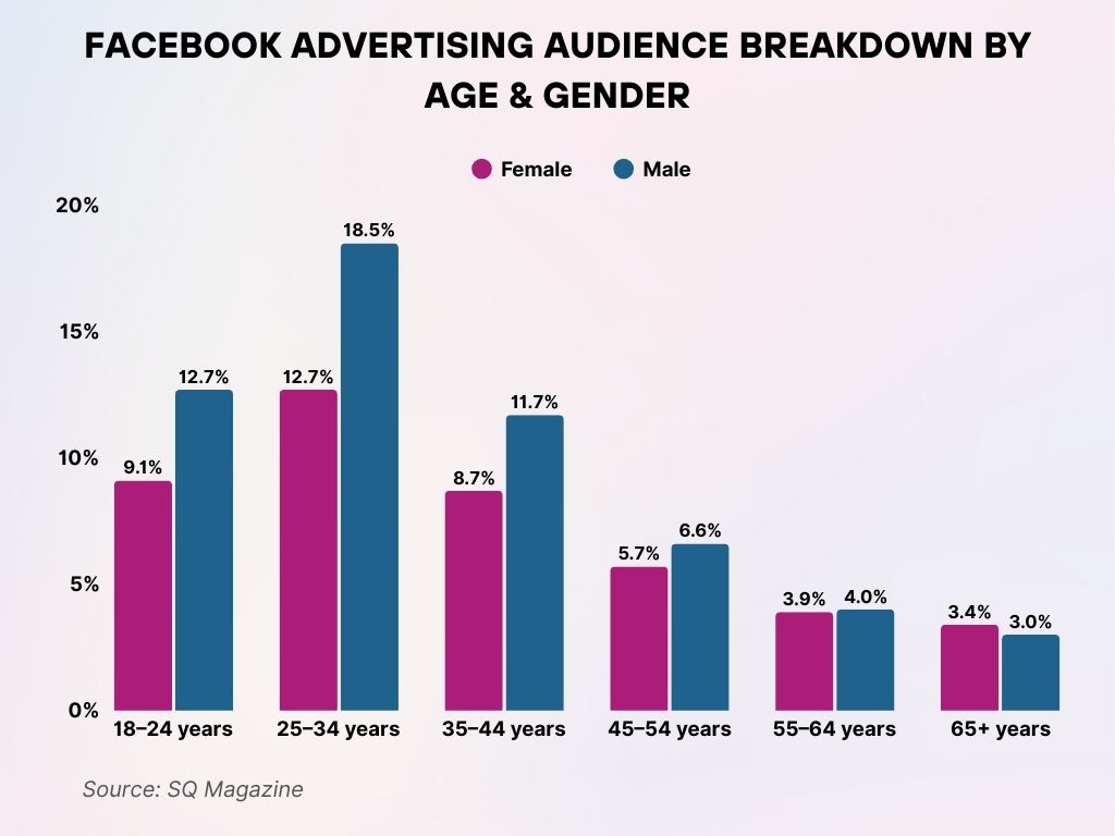 Facebook Advertising Audience Breakdown by Age & Gender Facebook Advertising Audience Breakdown by Age & Gender