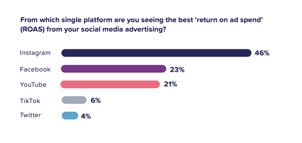 Best Return on Ad Spend (ROAS) by Social Media Platform Best Return on Ad Spend (ROAS) by Social Media Platform