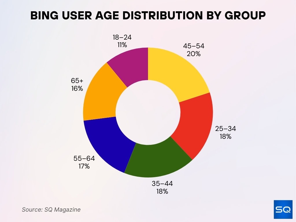 Bing User Age Distribution By Group