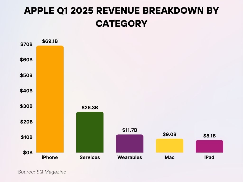 Apple Q1 2025 Revenue Breakdown by Category Apple Q1 2025 Revenue Breakdown by Category