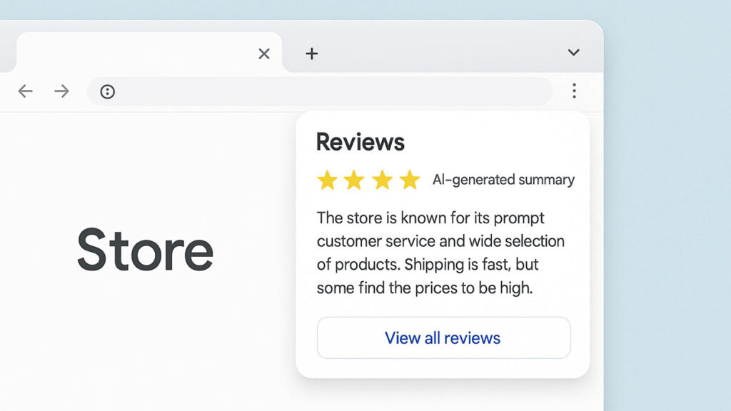 Google Chrome Launches Built-In Review Summaries for E-commerce Sites Google New Shopping Feature