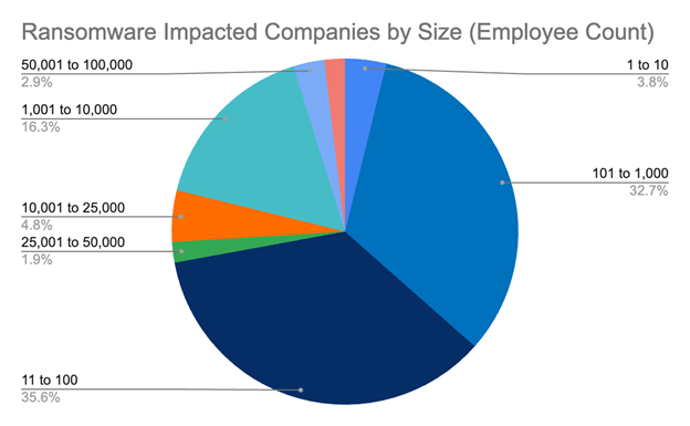 Ransomware Impact by Company Size Ransomware Impact by Company Size