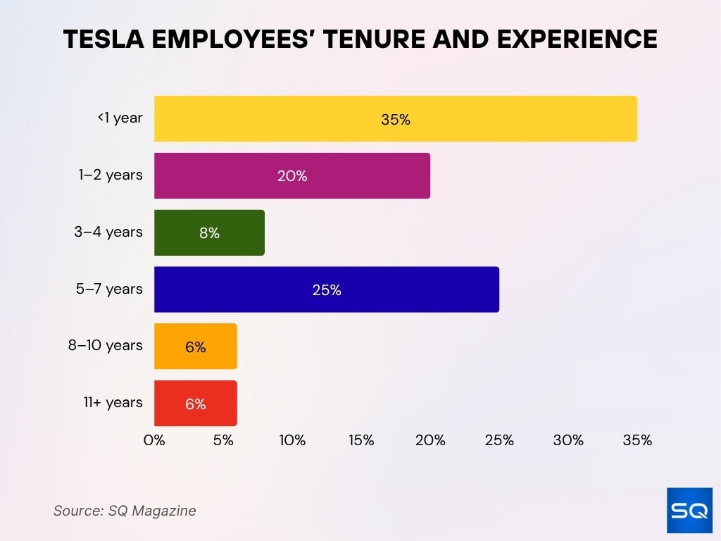 Tesla Employees’ Tenure and Experience