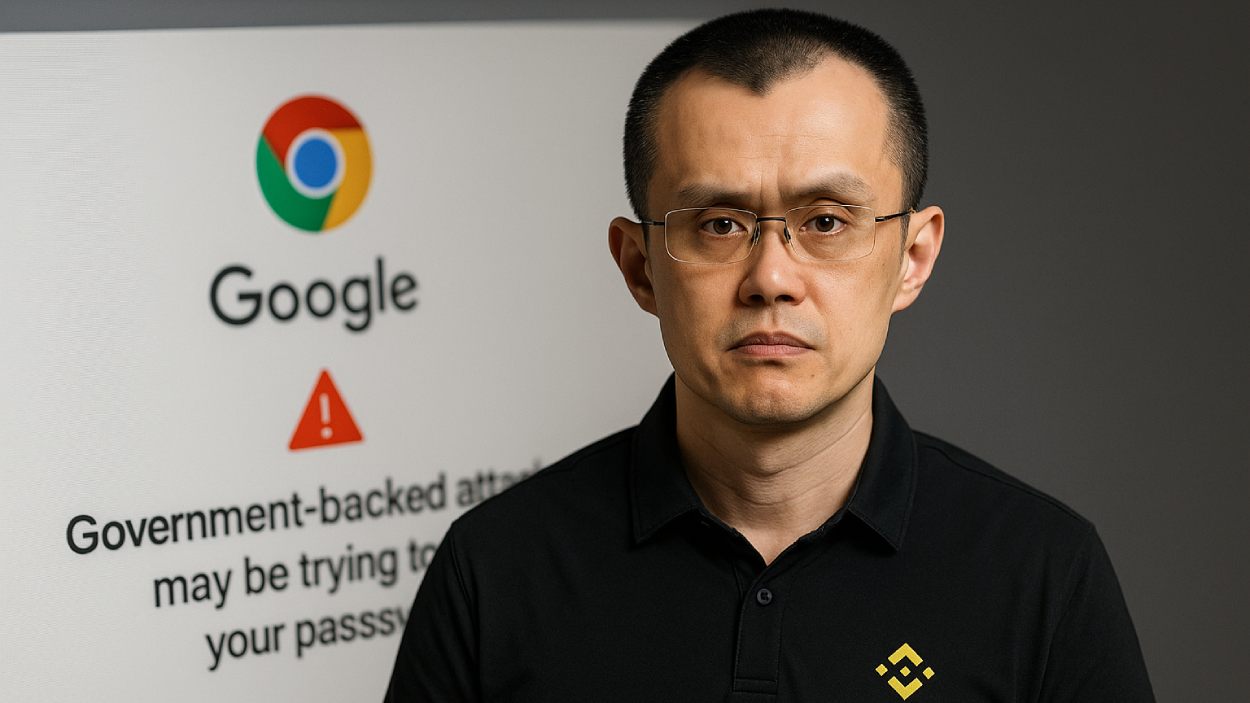 Google Warns Attack Warning For Binance Founders Account