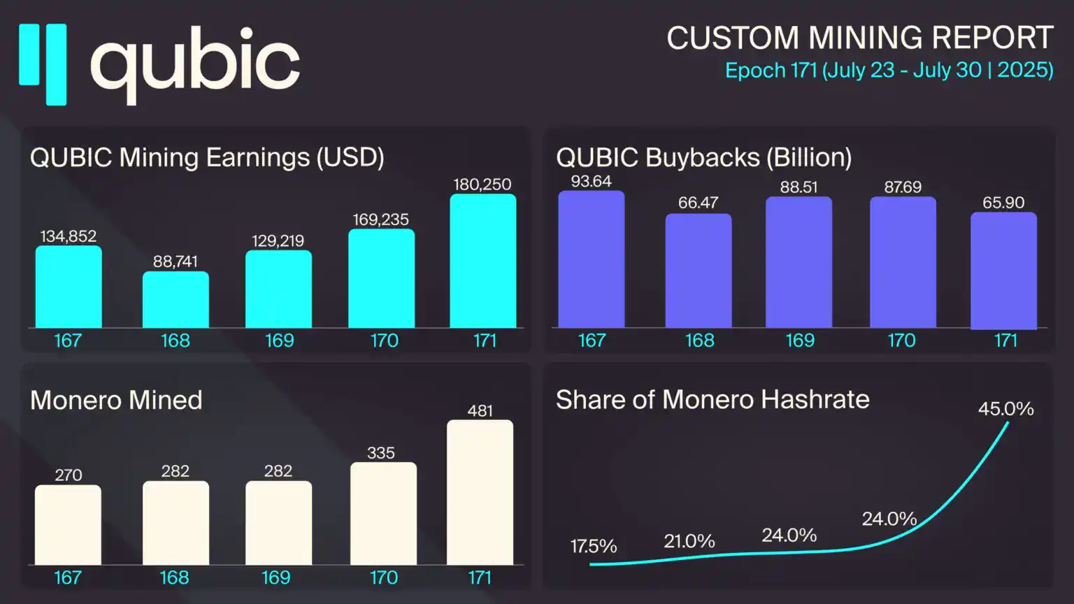 QUBIC Custom Mining Report