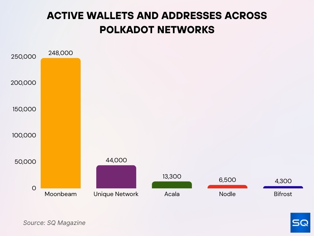 Active Wallets And Addresses Across Polkadot Networks