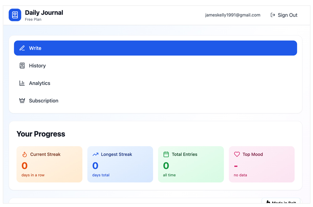 Daily Journal Free Plan