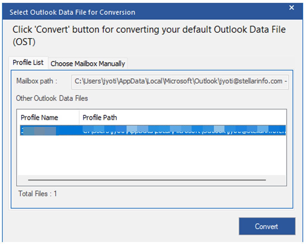 Choose Mailbox Manually
