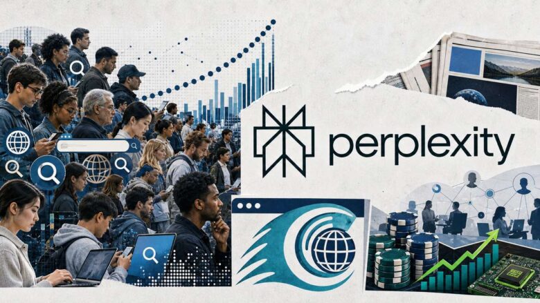 Perplexity AI statistics 2026 chart showing query volume, ARR and valuation growth