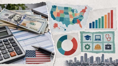 Average US Salary Statistics Median Income by Age and State